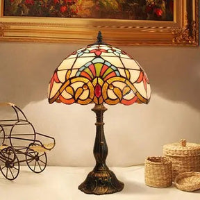 Lampe de Bureau Tiffany Colorée - Col de Cygne Réglable et Artisanale