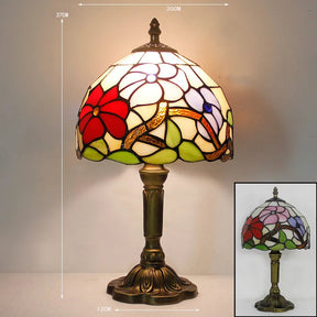 Lampe de Bureau Tiffany Colorée - Col de Cygne Réglable et Artisanale