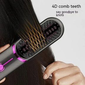 Brosse à Cheveux Sans Fil - Coiffage Rapide et Portable