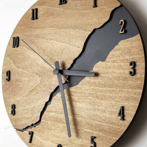 Horloge Murale en Bois - Élégance Rustique et Moderne