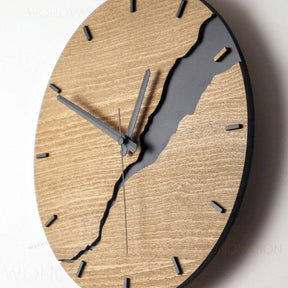 Horloge Murale en Bois - Élégance Rustique et Moderne