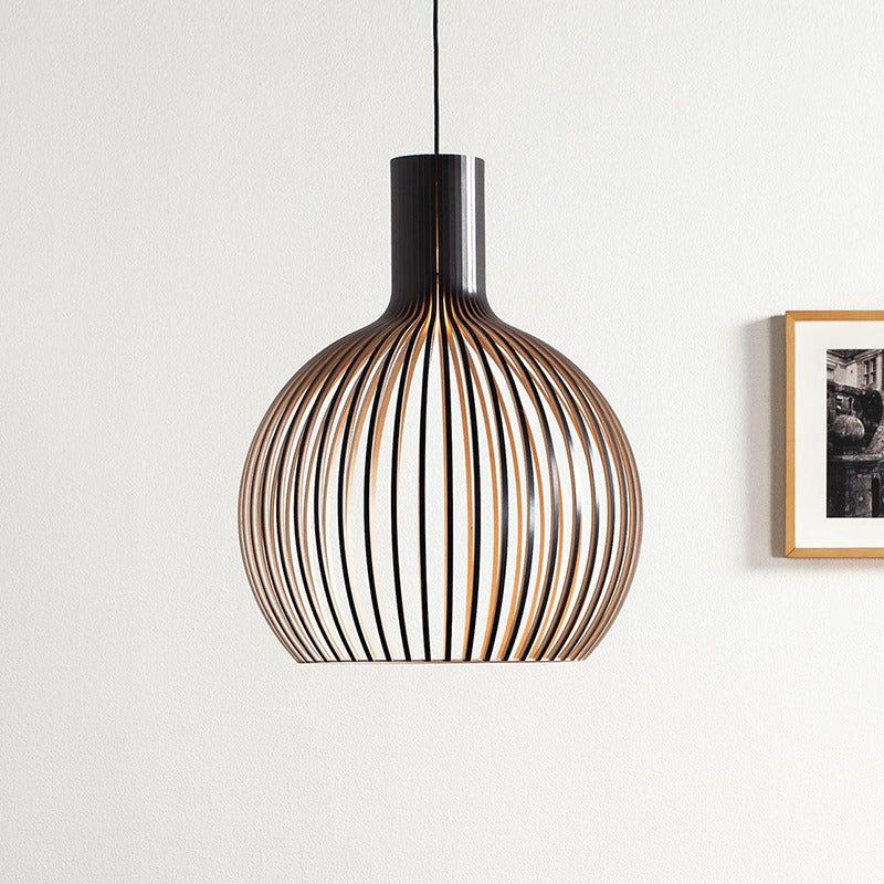 Suspension en Bois Artisanale - Éclairage Chaleureux et Unique