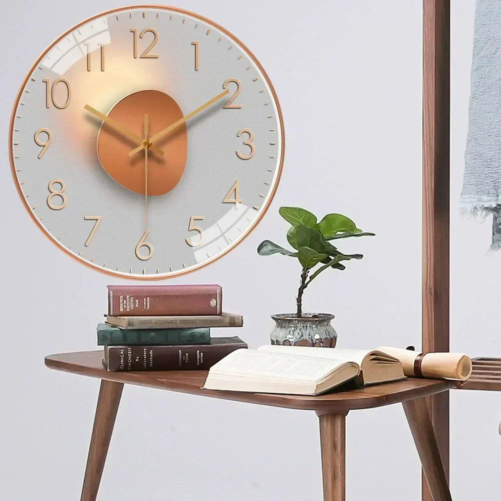 Horloge Murale Numérique Élégante - Fonctionnement Silencieux et Design Raffiné