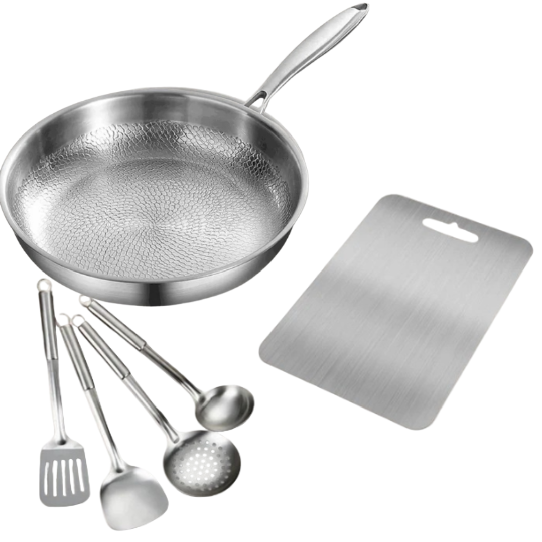 Ensemble de Casseroles en Titane - Durable et Sain, Sans PFAS