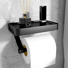 Support Mural Papier Toilette avec Étagère - Installation Facile et Élégante