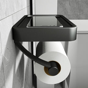 Support Mural Papier Toilette avec Étagère - Installation Facile et Élégante