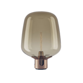 Lampe de Table en Verre - Élégante et Compacte avec Lumière LED Chaude