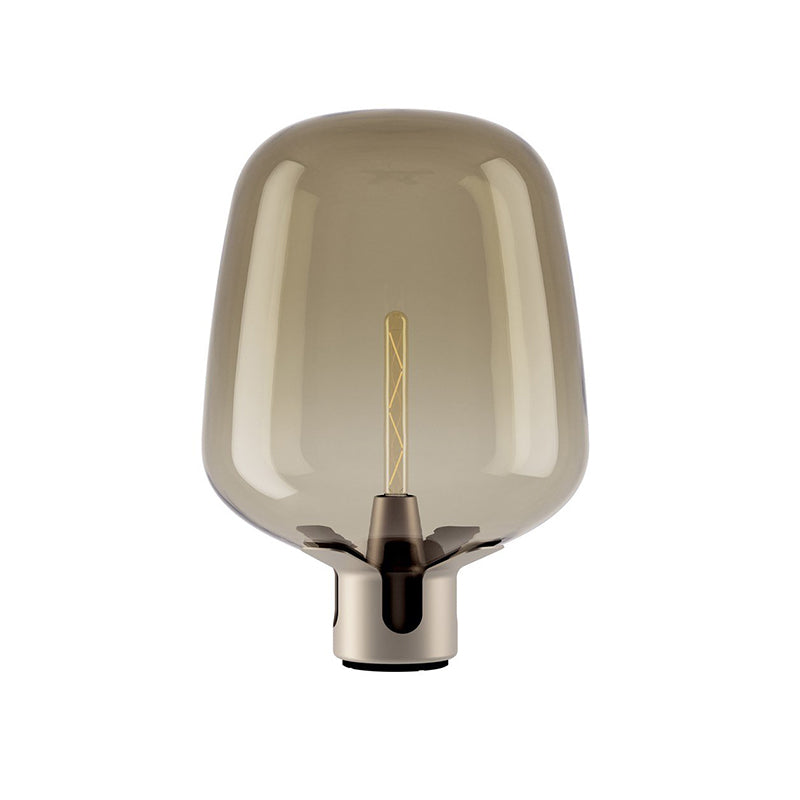 Lampe de Table en Verre - Élégante et Compacte avec Lumière LED Chaude
