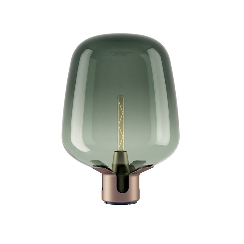 Lampe de Table en Verre - Élégante et Compacte avec Lumière LED Chaude
