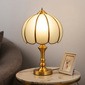 Lampe de Table en Laiton et Verre - Design Rétro Élégant et Luxueux