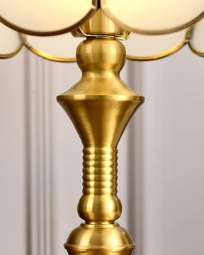 Lampe de Table en Laiton et Verre - Design Rétro Élégant et Luxueux