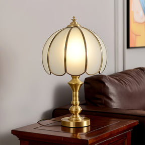Lampe de Table en Laiton et Verre - Design Rétro Élégant et Luxueux