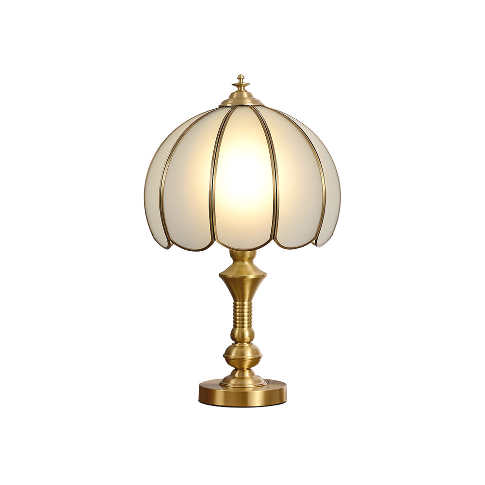 Lampe de Table en Laiton et Verre - Design Rétro Élégant et Luxueux
