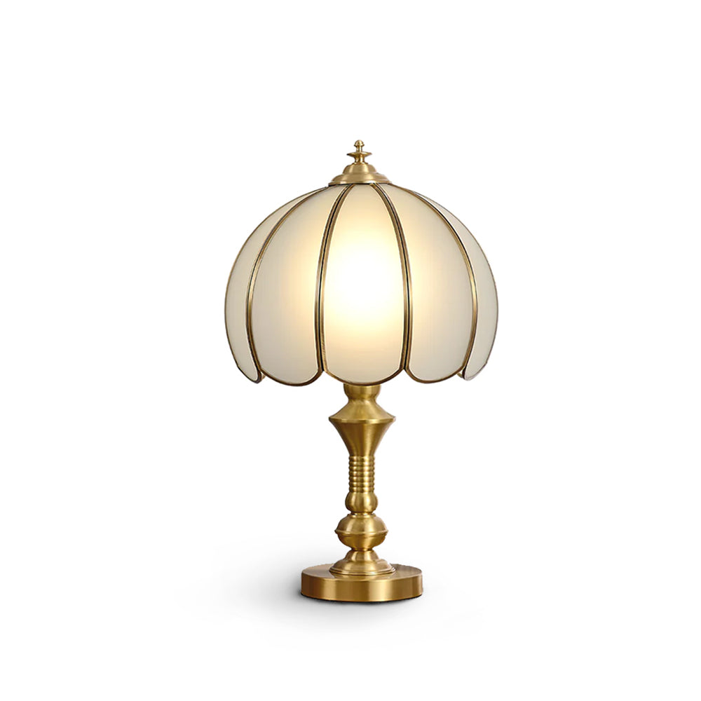 Lampe de Table en Laiton et Verre - Design Rétro Élégant et Luxueux