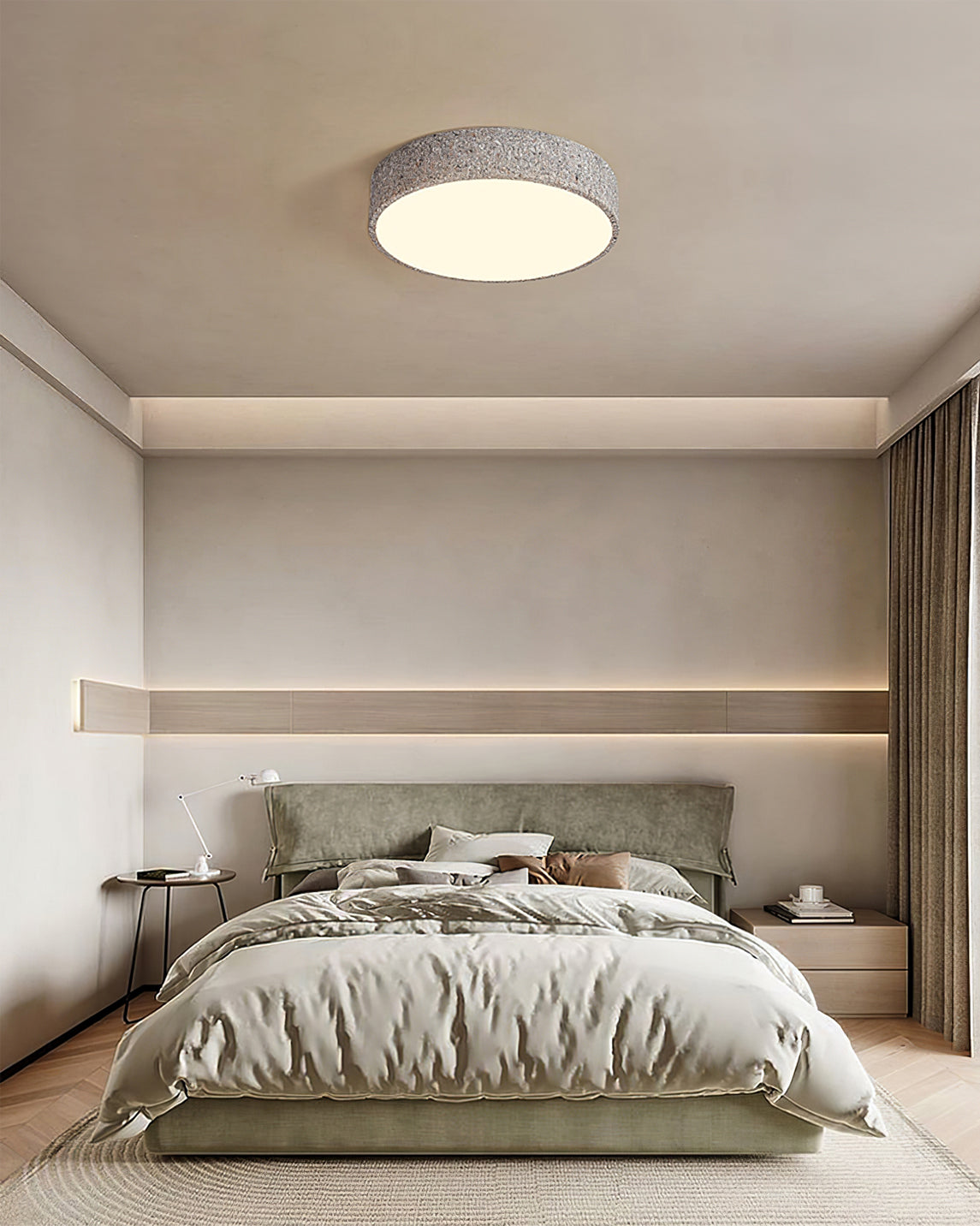 Lampe de Plafond Minimaliste - Design Brutaliste et Éclairage Doux