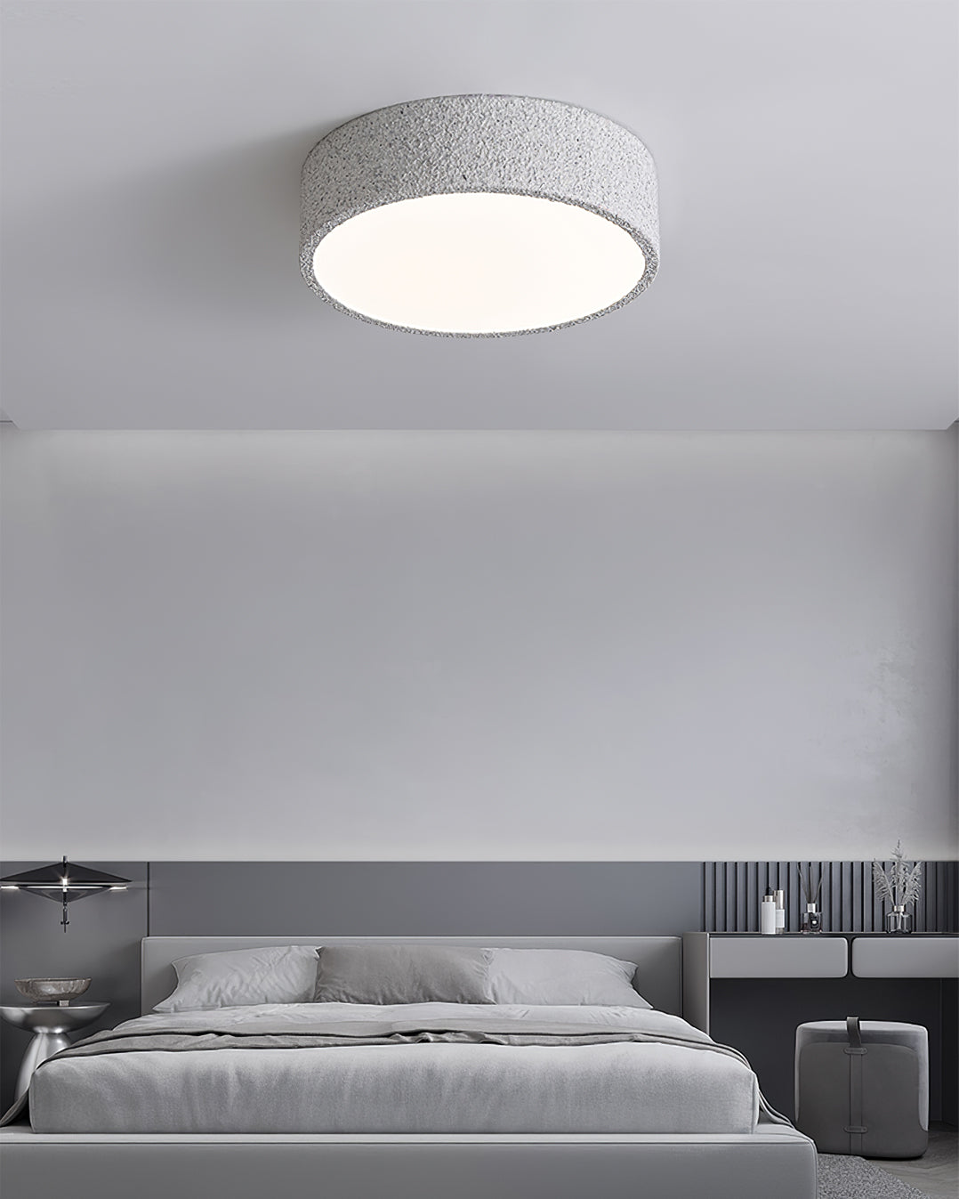 Lampe de Plafond Minimaliste - Design Brutaliste et Éclairage Doux
