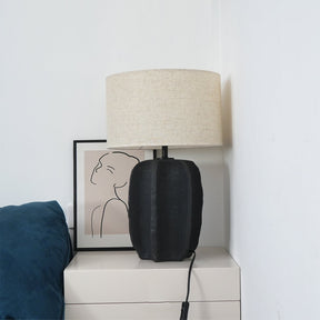 Lampe de Table Contemporaine en Céramique - Élégance et Lumière Chaleureuse