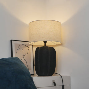 Lampe de Table Contemporaine en Céramique - Élégance et Lumière Chaleureuse