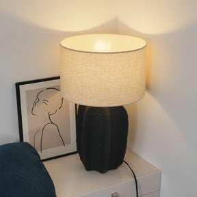 Lampe de Table Contemporaine en Céramique - Élégance et Lumière Chaleureuse