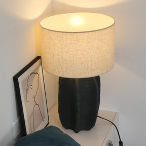 Lampe de Table Contemporaine en Céramique - Élégance et Lumière Chaleureuse