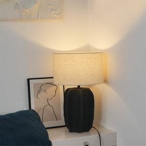 Lampe de Table Contemporaine en Céramique - Élégance et Lumière Chaleureuse