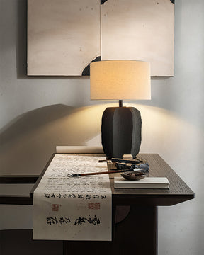 Lampe de Table Contemporaine en Céramique - Élégance et Lumière Chaleureuse