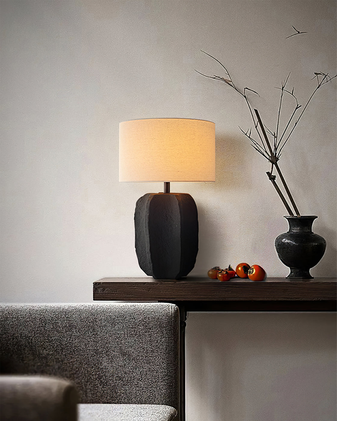 Lampe de Table Contemporaine en Céramique - Élégance et Lumière Chaleureuse