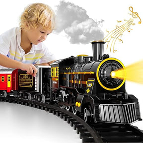 Ensemble de Train Électrique à Piles - Amusement Durable et Sons Réalistes