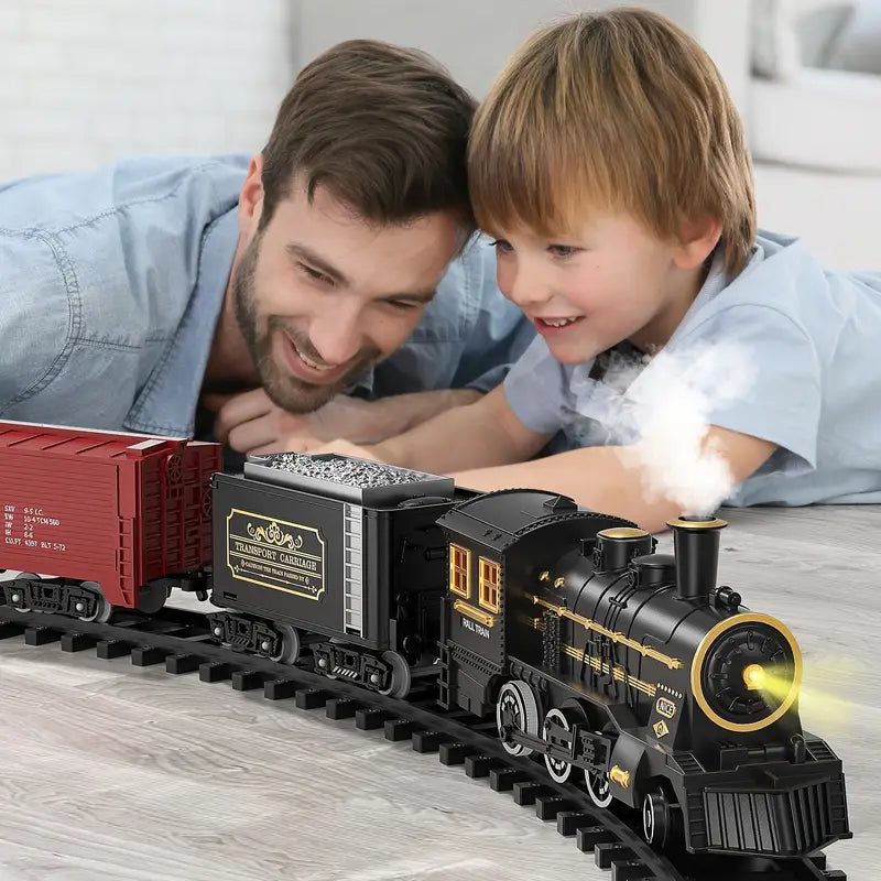 Ensemble de Train Électrique à Piles - Amusement Durable et Sons Réalistes