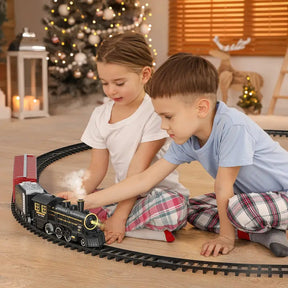 Ensemble de Train Électrique à Piles - Amusement Durable et Sons Réalistes