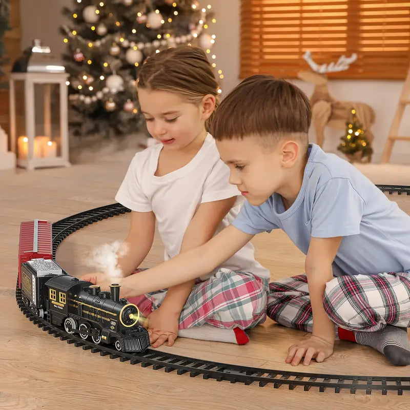 Ensemble de Train Électrique à Piles - Amusement Durable et Sons Réalistes