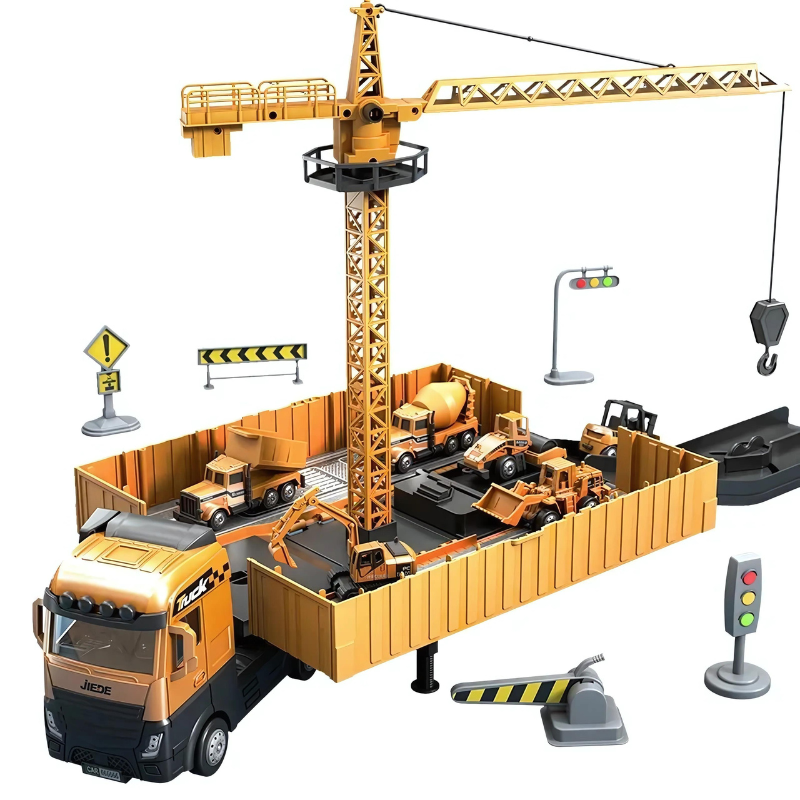 Camion de Construction Transformable - Jouet Interactif avec Lumières et Sons