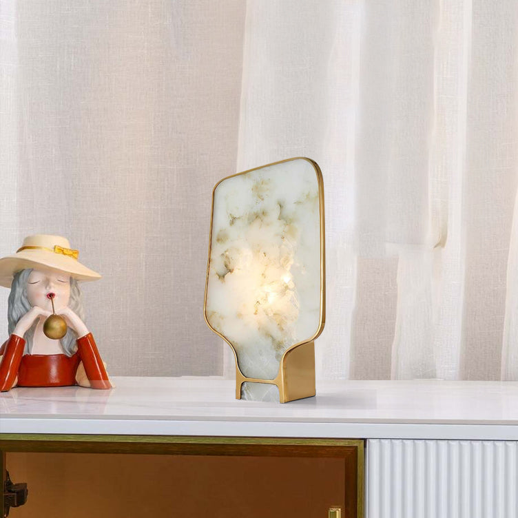 Lampe en Albâtre Élégante - Éclairage Sophistiqué pour Intérieur