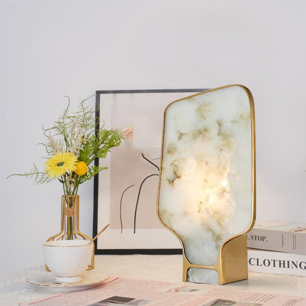 Lampe en Albâtre Élégante - Éclairage Sophistiqué pour Intérieur