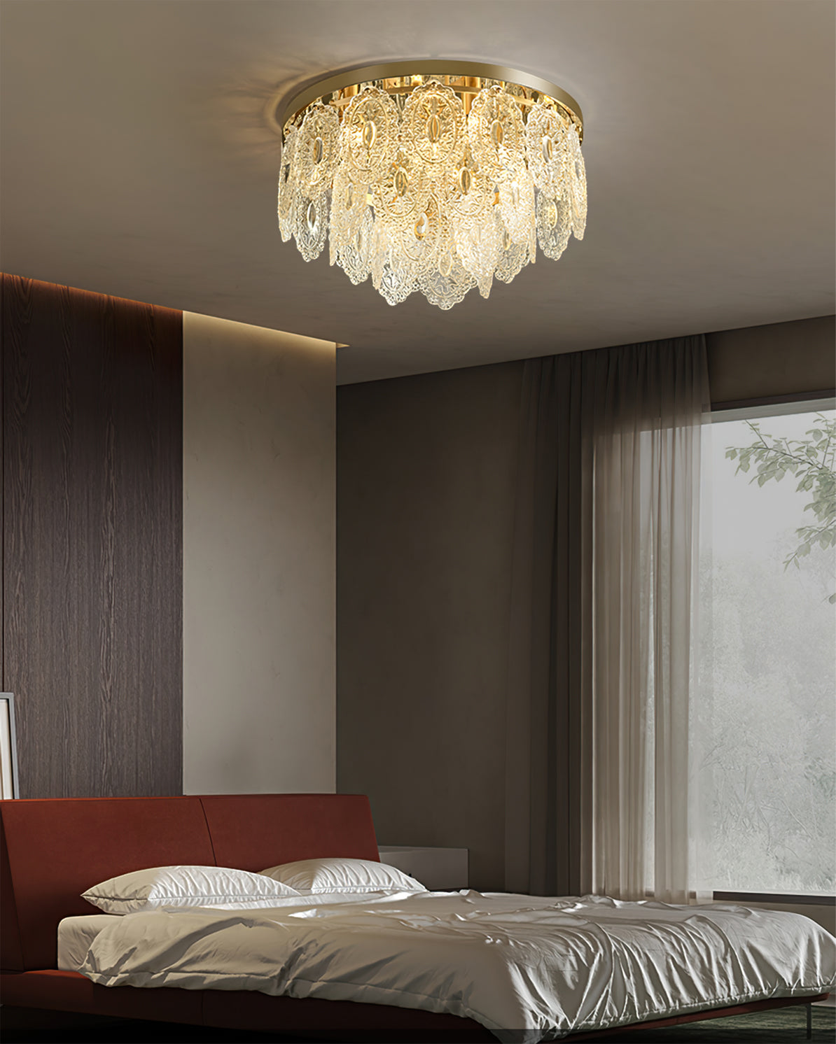Éclairage de Chambre Luxueux en Cuivre - Design Élégant et Matériaux Durables