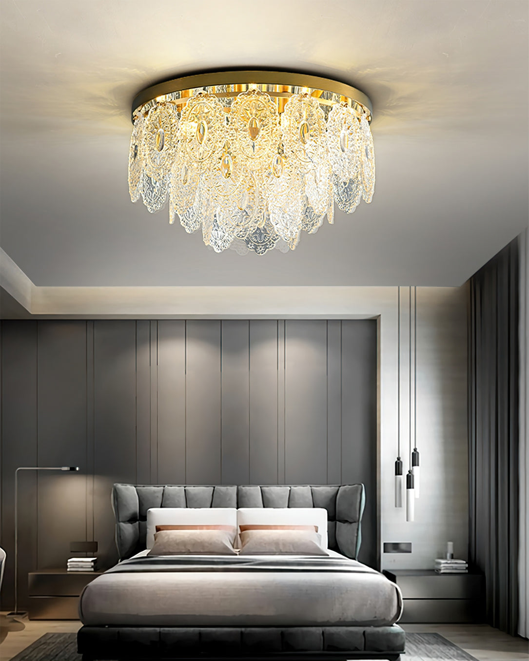 Éclairage de Chambre Luxueux en Cuivre - Design Élégant et Matériaux Durables