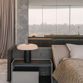 Lampe de Bureau Élégante en Marbre - Design Luxueux et Éclairage Ambiant