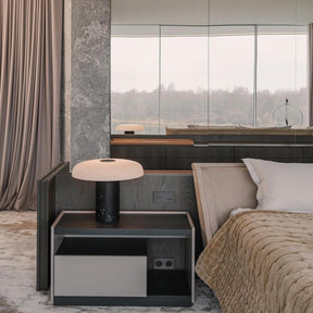 Lampe de Bureau Élégante en Marbre - Design Luxueux et Éclairage Ambiant