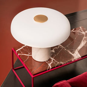 Lampe de Bureau Élégante en Marbre - Design Luxueux et Éclairage Ambiant