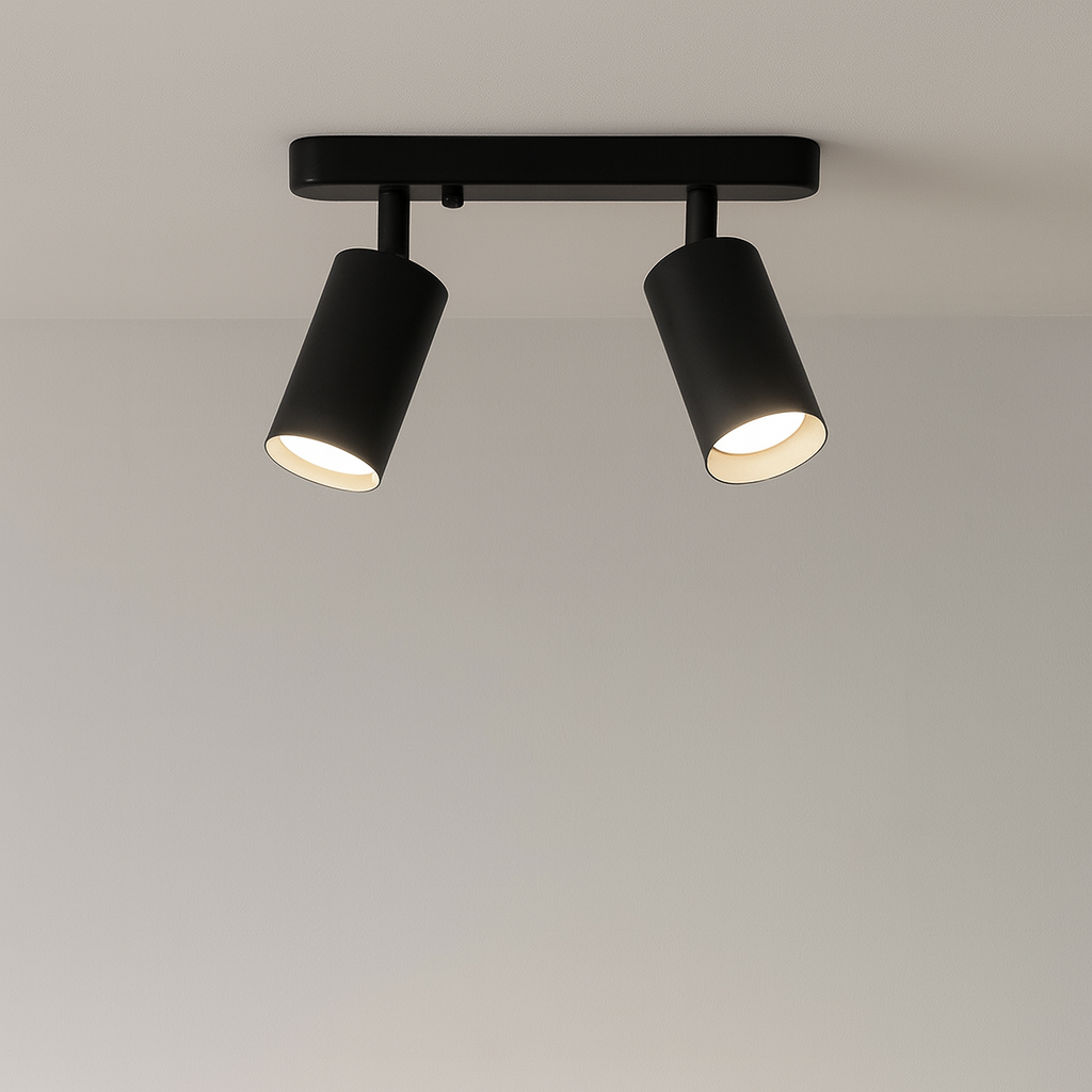 Lampe de Plafond Rotative à 2 Têtes - Éclairage Ciblé et Élégance Moderne