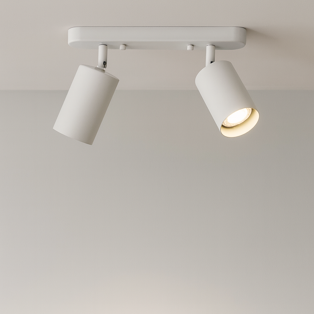 Lampe de Plafond Rotative à 2 Têtes - Éclairage Ciblé et Élégance Moderne