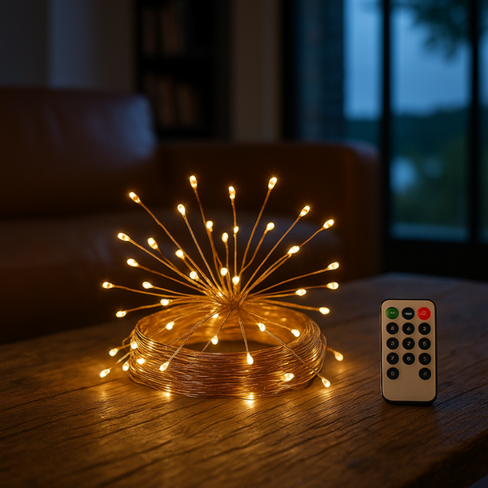 Guirlande Lumineuse en Fil de Cuivre - Télécommande et Ambiance Chaleureuse