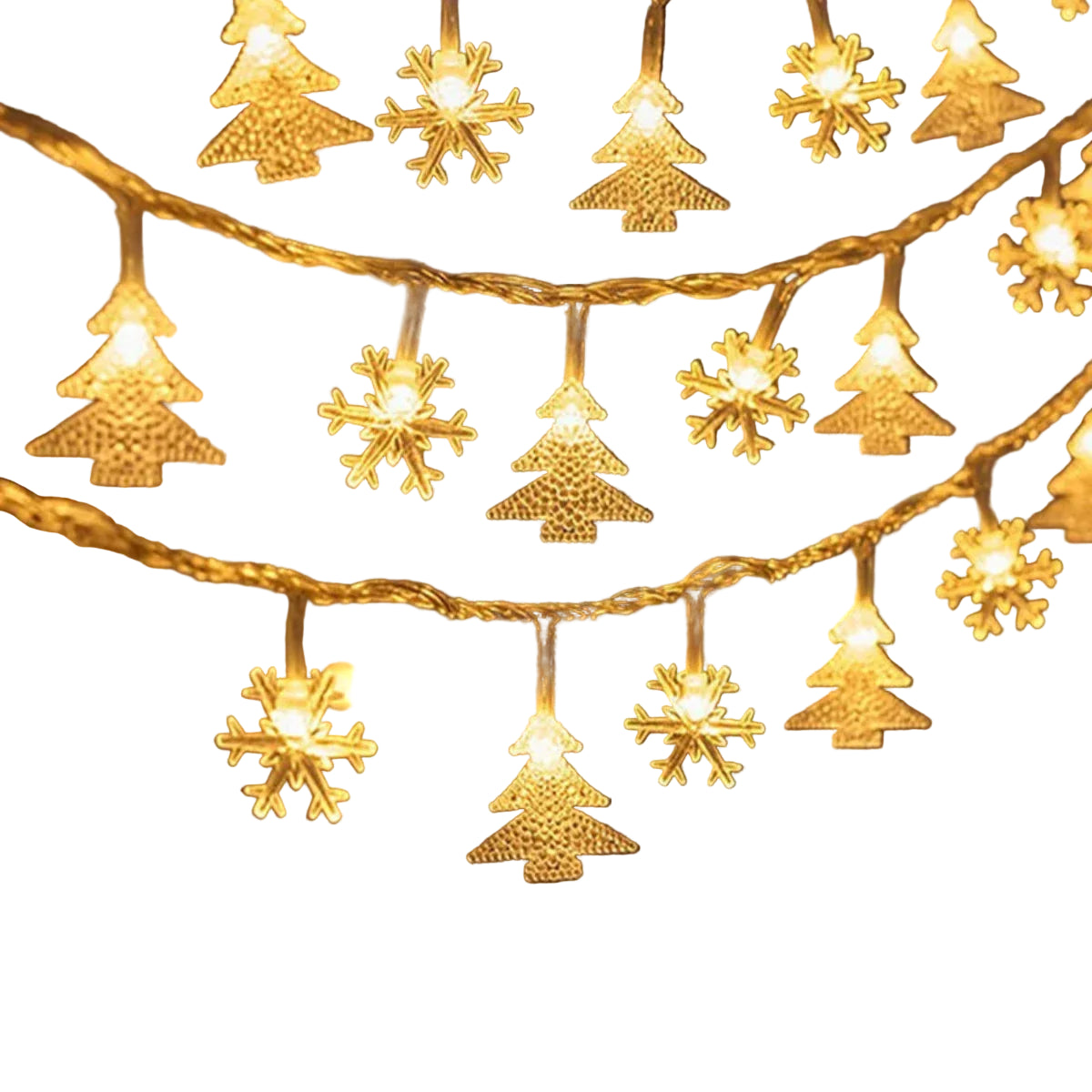 Guirlande LED Étoilée pour Noël - Lumières Chaleureuses et Festives