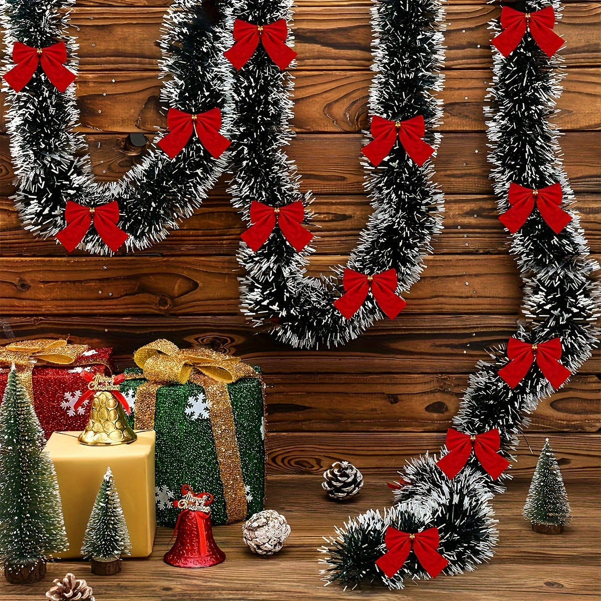Guirlandes Lumineuses LED de Noël - Ensemble de 2 Pièces pour Intérieur et Extérieur