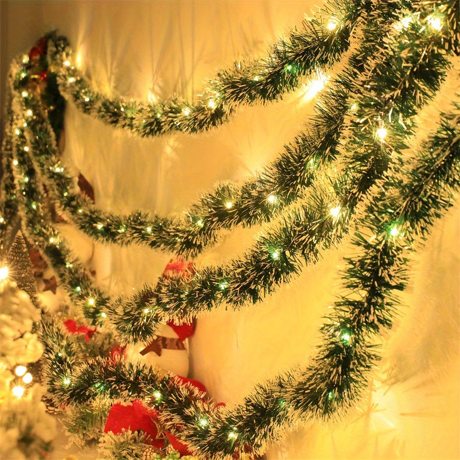 Guirlandes Lumineuses LED de Noël - Ensemble de 2 Pièces pour Intérieur et Extérieur