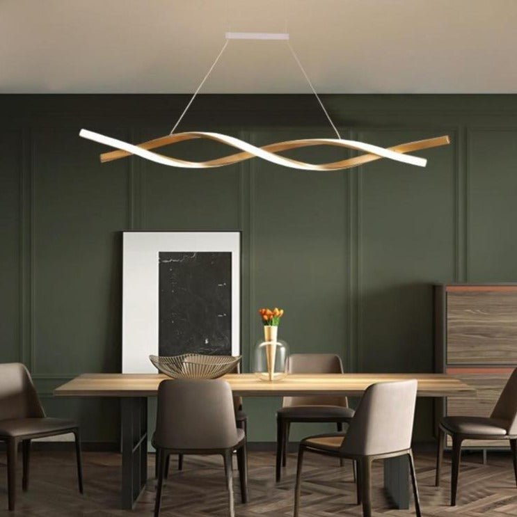 Chandelier en Spirale Contemporain - Design Élégant et Dimmable