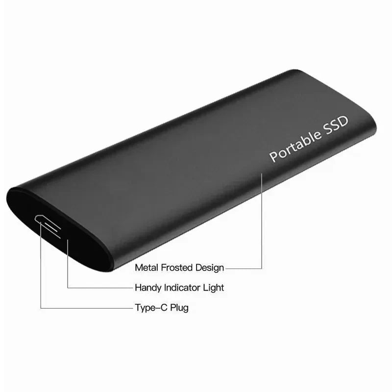 Disque Dur USB-C Portable - Transfert Rapide et Construction Durable