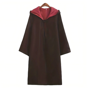 Cape de Sorcier Unisexe à Capuche - Costume Idéal pour Halloween et Cosplay