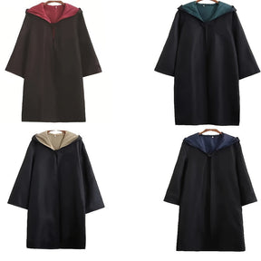 Cape de Sorcier Unisexe à Capuche - Costume Idéal pour Halloween et Cosplay