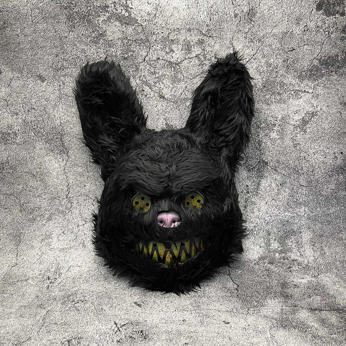 Masque Halloween Poilu Unisexe - Design Cartoon Effrayant et Confortable